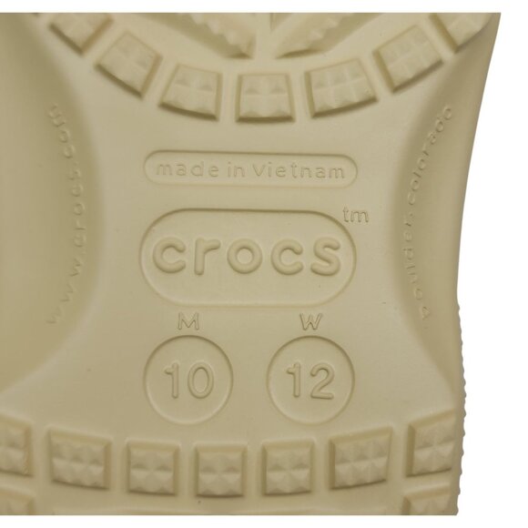 Crocs Classic Lockdown Clog Beige With Red Details Mens Size 10 Womens 12 - Picture 4 of 10